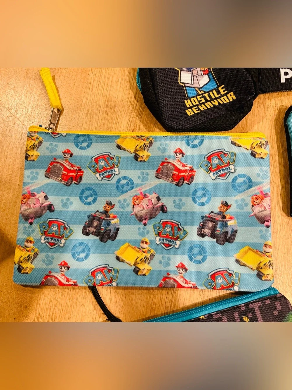 Assorted Kids Gaming & Character Zip Pouches (Minecraft, Pokemon, Paw Patrol+)